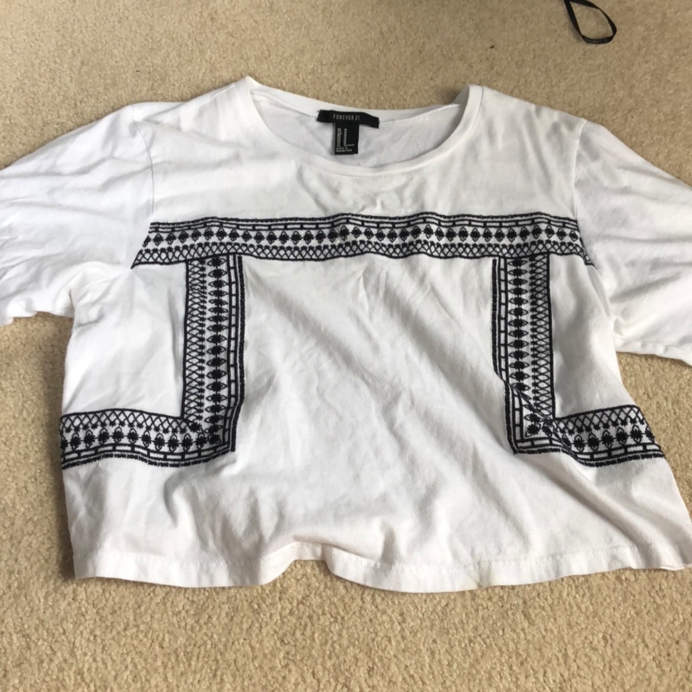 Black and white Aztec shirt